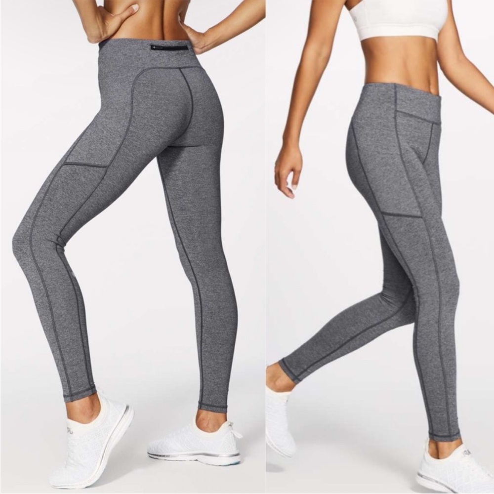 LULULEMON Speed Up Tight Heathered Black Grey Size 4
